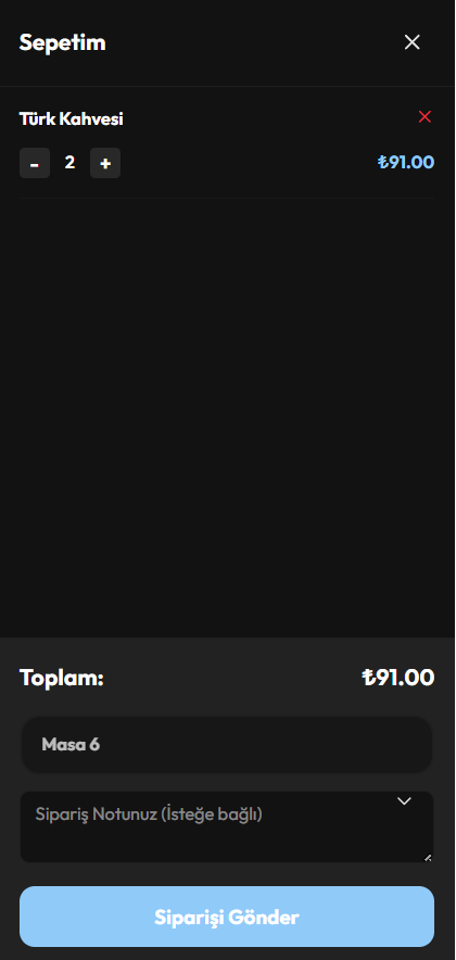 Anlık Sipariş Yönetimi